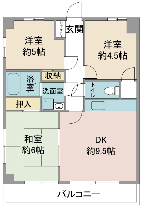 クレセール・フジの間取り
