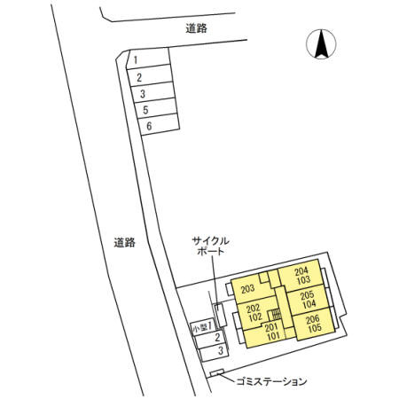 プロムナード西高蔵の区画図