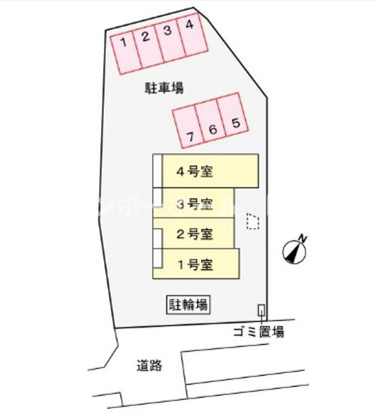 ポライトリー※初期費用分割あと払いサービス利用可能物件の区画図