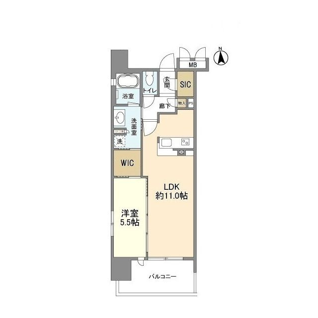 OPUS RESIDENCE SHINSAIBASHI SOUTHの間取り