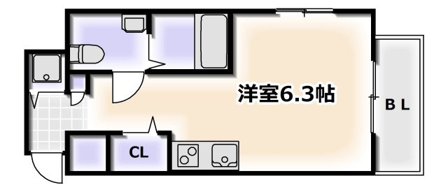 【間取り】 | ベルエ難波西