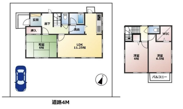 【間取り】 | 毛呂山町南台2丁目　中古戸建