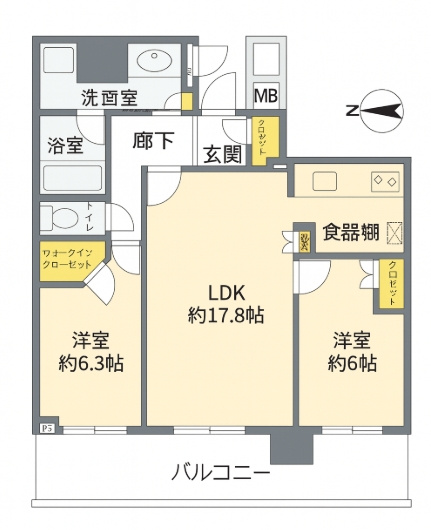 中央区晴海２丁目の賃貸マンションの間取り