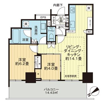 ドレッセタワー武蔵小杉の間取り