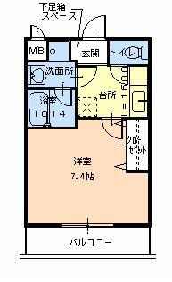 フジパレスパルトネールさとのⅡ番館の間取り
