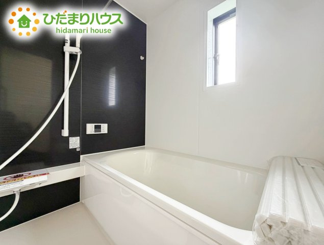 いわき市小名浜第10　新築戸建　3号棟の浴室|今日も１日お疲れさまでした。広いお風呂で疲れを癒してください、、、♡
