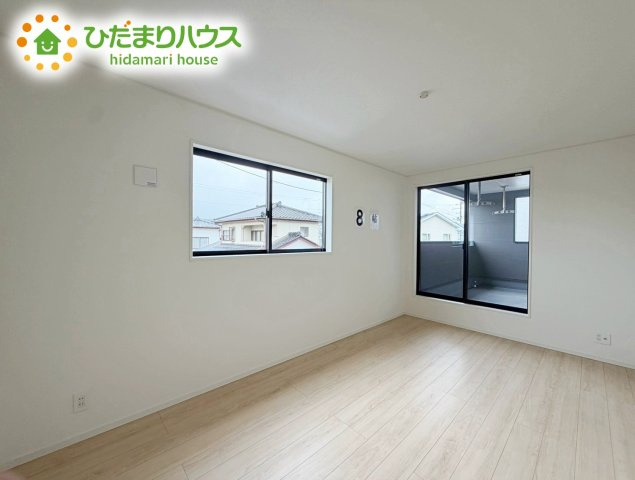 いわき市小名浜第10　新築戸建　3号棟の寝室|大きなベッドを置いても余裕の広さの主寝室♪♪