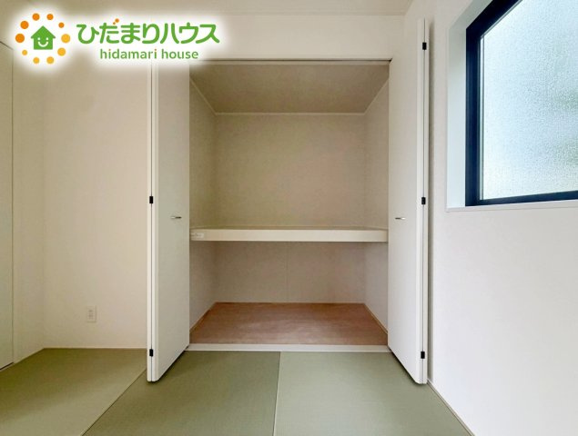 いわき市小名浜第10　新築戸建　4号棟の収納|和室にも大容量のクローゼット完備！
お布団やお子様のおもちゃなどがスッキリ収納できますね(^^♪