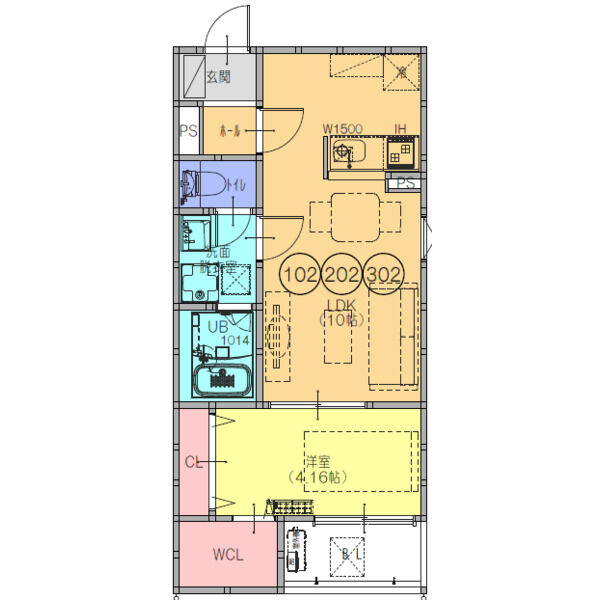 F+style藤井寺道明寺3号館の間取り