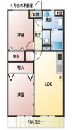 【間取り】 | サンヴィオレ | 2LDKのお部屋です（反転タイプあり）