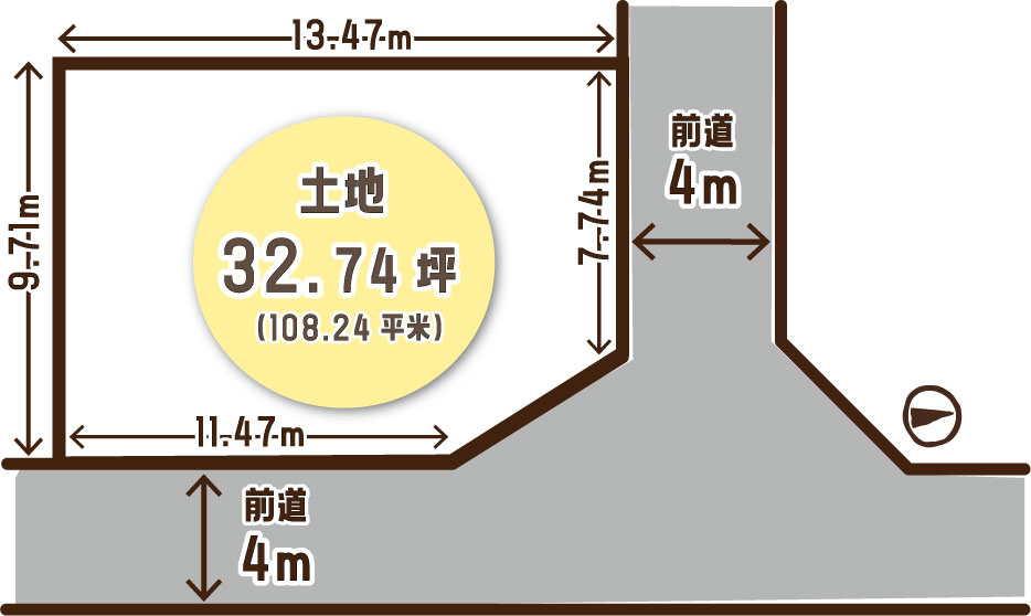 太秦土本町の区画図