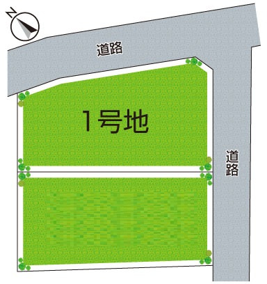 茨木市北春日丘　第1期　売土地の区画図|全2区画