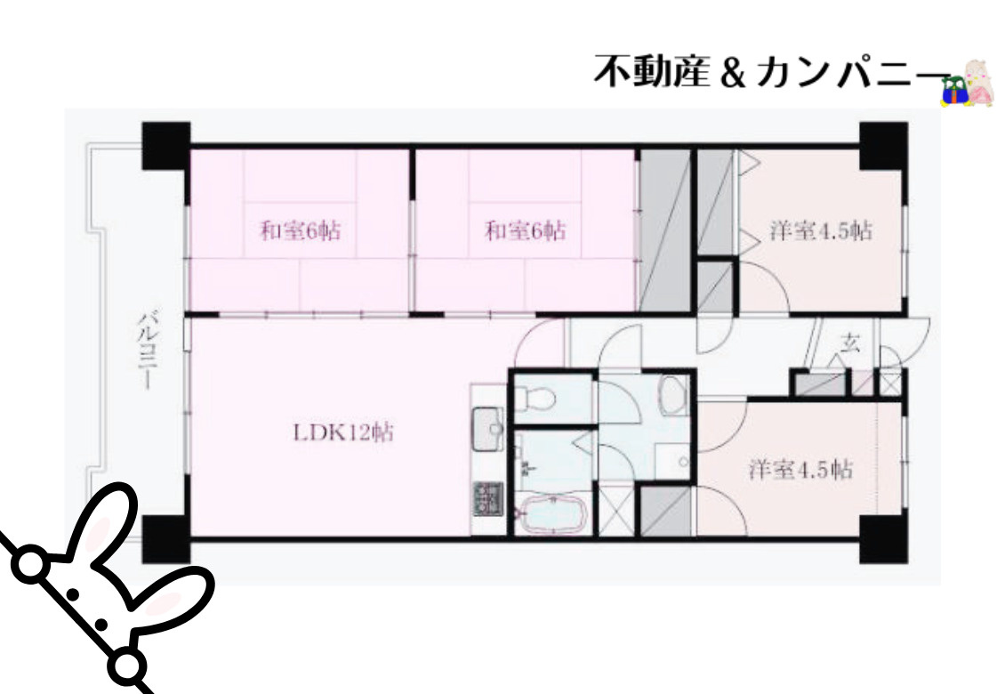 ドゥエル空港通の間取り