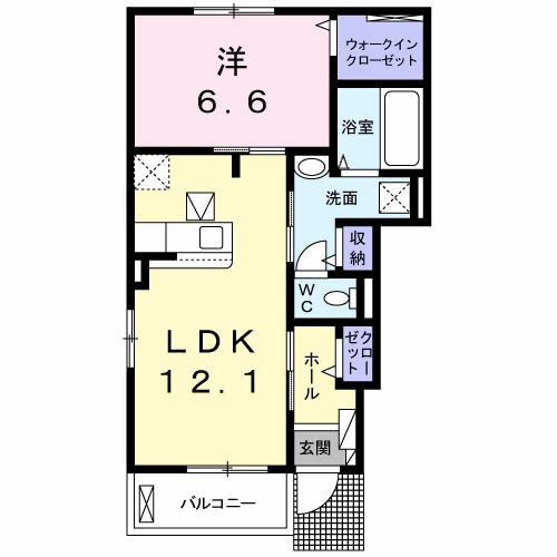 メゾンブローテ　Ｉの間取り|間取図