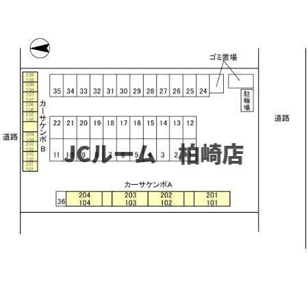柏崎市豊町のアパートの区画図