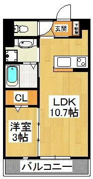ハイデンス原木中山の間取り