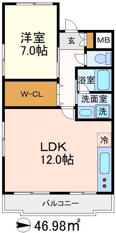 世田谷区宮坂３丁目の賃貸マンションの間取り