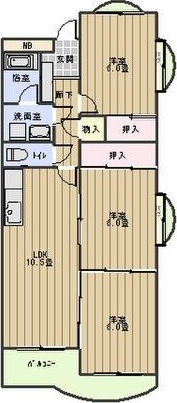 シャトー樹里の間取り