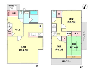 西宮市西平町中古戸建の間取り