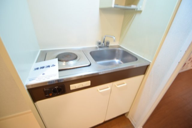 ロックグランデ船橋のキッチン|１口電気コンロ