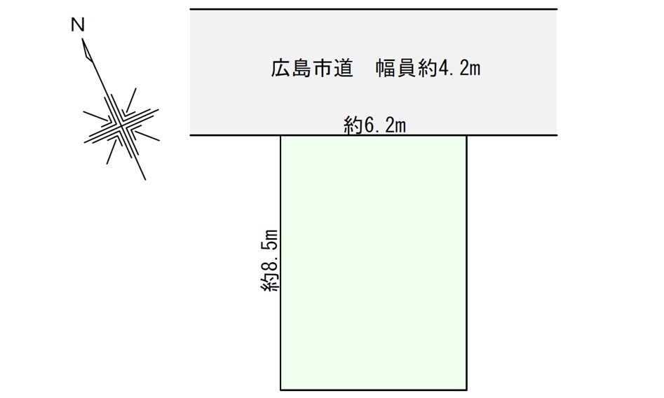 中区吉島西１丁目の土地図