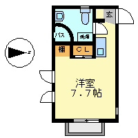名古屋市熱田区三本松町のアパートの間取り