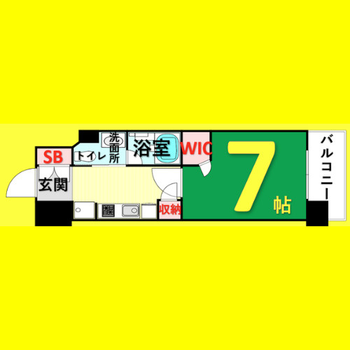 ザ・パークハビオ新栄　名古屋市賃貸　仲介手数料無料の間取り