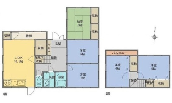 広島市安佐南区相田３丁目の中古一戸建の間取り