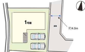 福岡市早良区野芥4期　１号棟の区画図