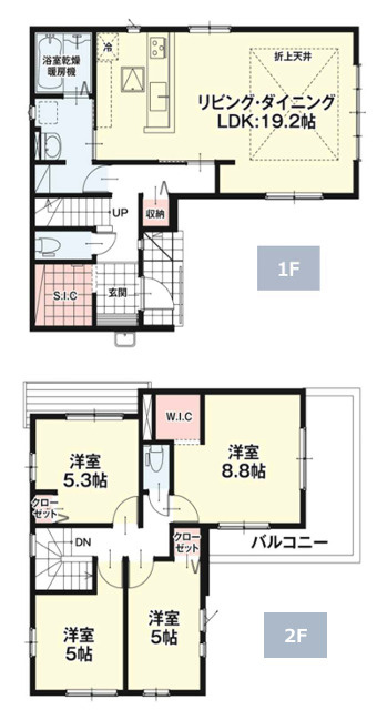 福岡市早良区野芥4期　１号棟の間取り