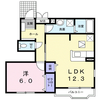 【間取り】 | エスポワ－ル　Ⅱ号館