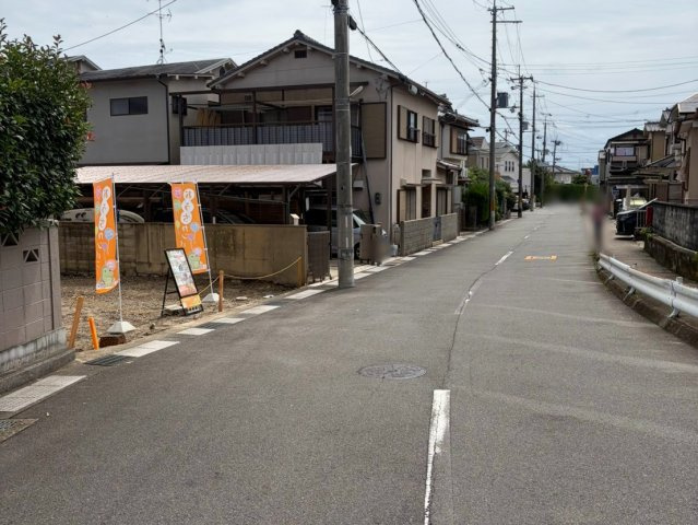今里川原　駐車２台プラン　建築条件付き土地の外観|【前道】