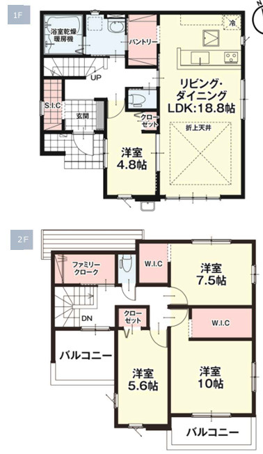福津市若木台6期　１号棟の間取り