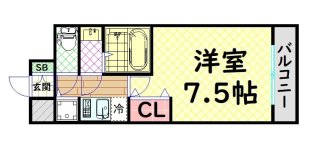 【間取り】 | レインボーコート南堀江