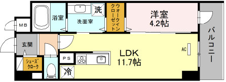 LaLuce長堀通の間取り