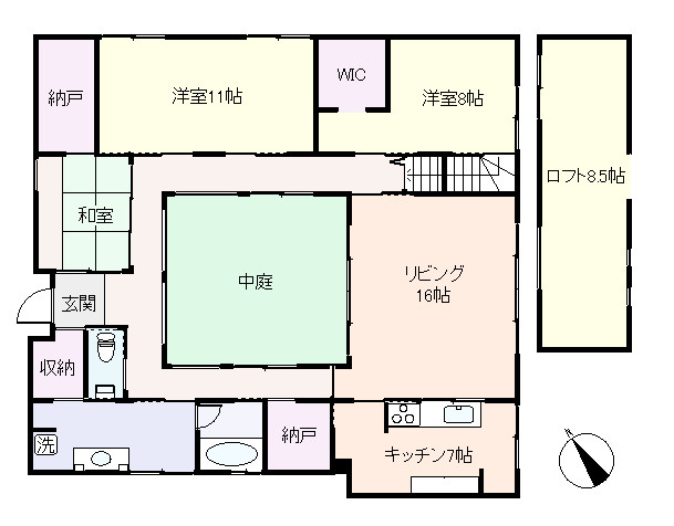 H0257H　片瀬白田築浅住宅の間取り