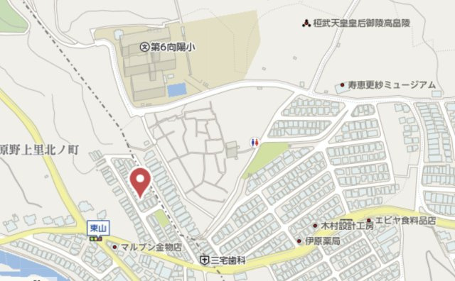 京都市西京区大原野東野町　新築戸建の地図