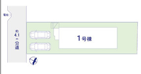 福岡市南区桧原2期　1号棟　の区画図