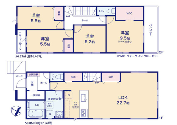 福岡市南区桧原2期　1号棟　の間取り