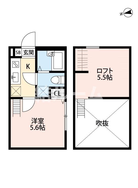 江戸川区東葛西６丁目のアパートの間取り