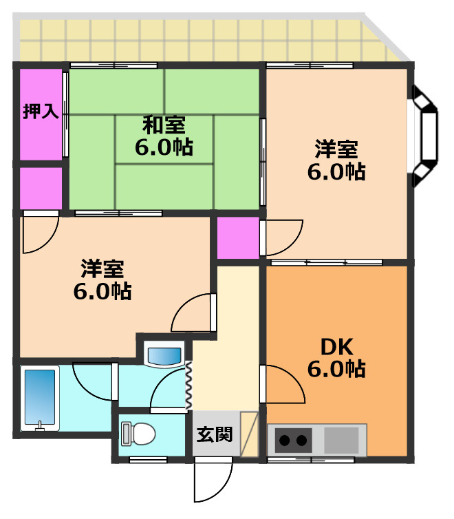 スウィートハイツの間取り