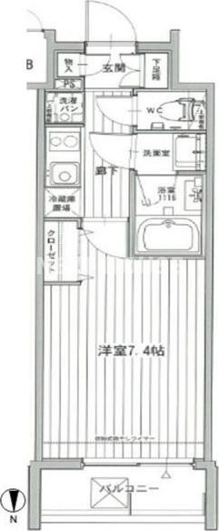 Mid Court Umekitaの間取り