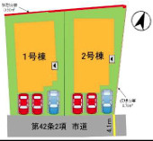 福岡市西区上山門２丁目8期　２号棟の区画図