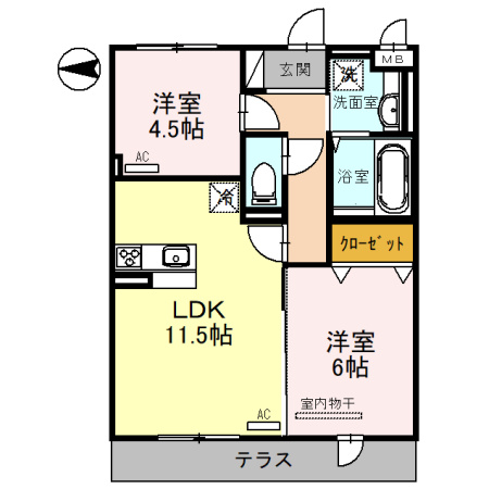 【間取り】 | グランドソレーユ久宝寺