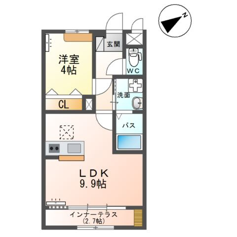 ブランシュ　フルールARの間取り