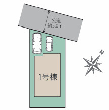 福岡市早良区内野６丁目　１号棟の区画図