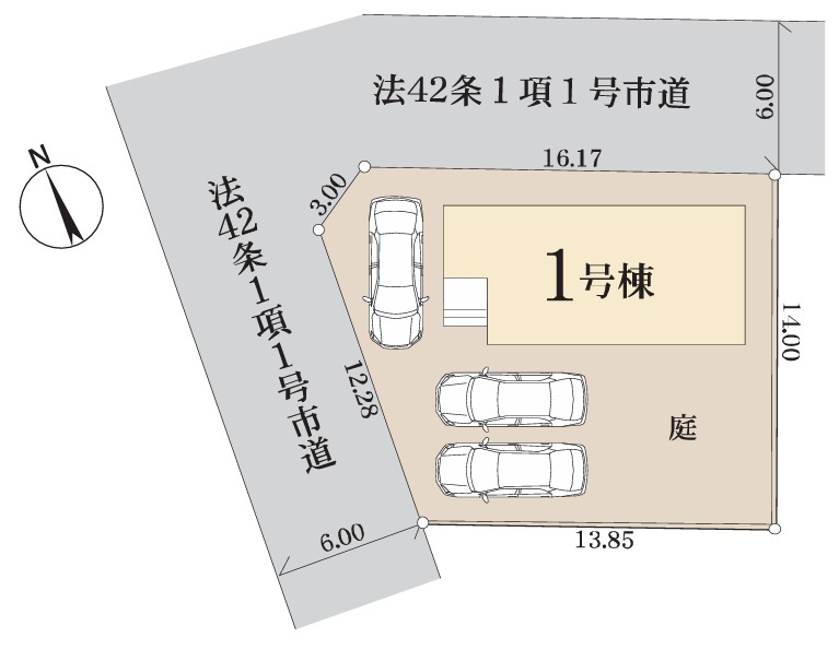 佐倉市宮前２丁目の区画図