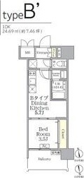 アプリーレ阿波座南の間取り