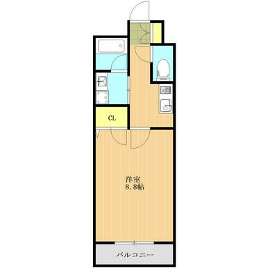 熊本市東区月出４丁目の賃貸マンションの間取り