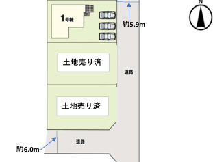 福岡市西区富士見1期　１号棟の区画図